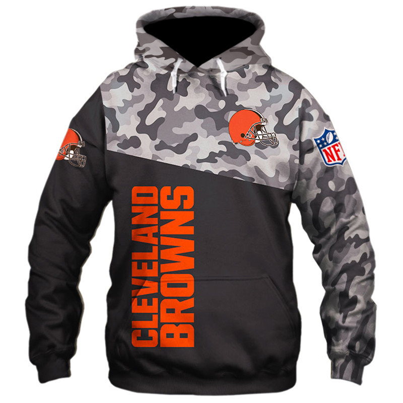 Cleveland Browns Military Hoodies 3D Sweatshirt Long Sleeve New Season