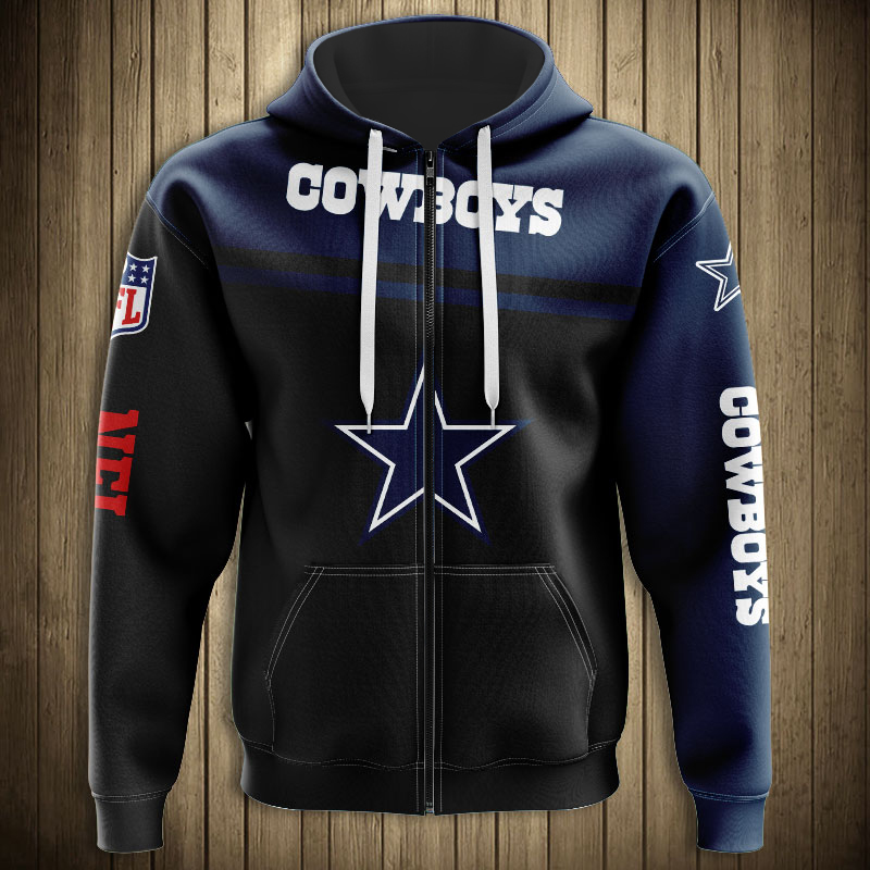 Dallas Cowboys 3D Skull Zip Hoodie Pullover Sweatshirt for fans