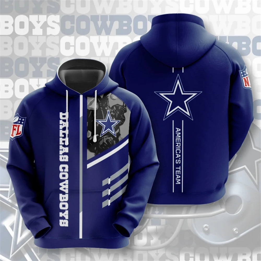 Dallas Cowboys hoodie graphic heart ECG line