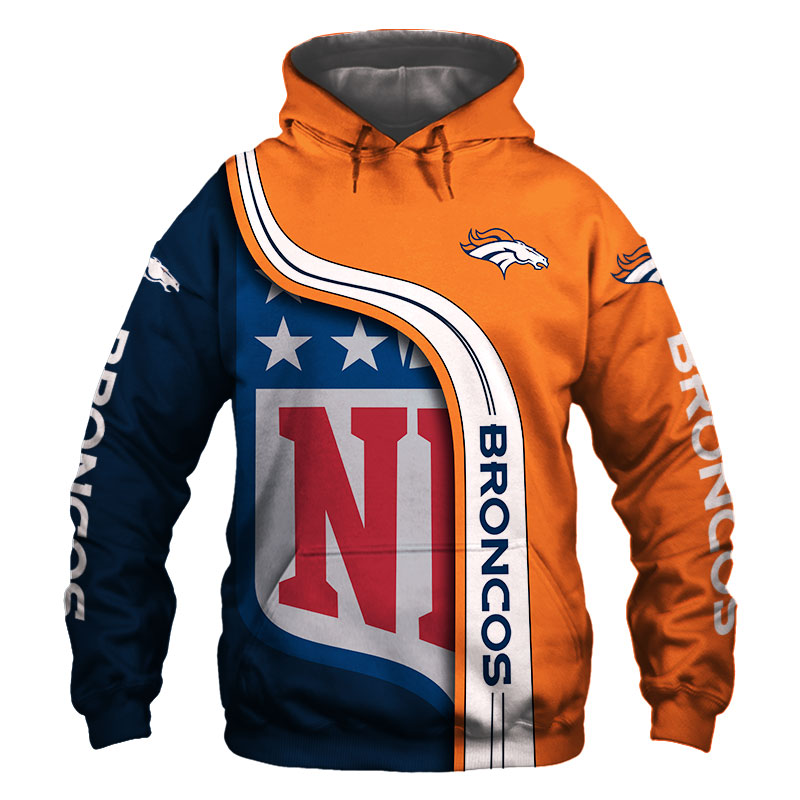 Denver Broncos 3D Hoodie Pullover Sweatshirt NFL for fans