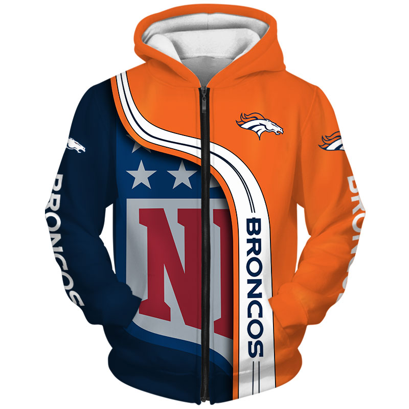 Denver Broncos 3D Hoodie Pullover Sweatshirt NFL for fans