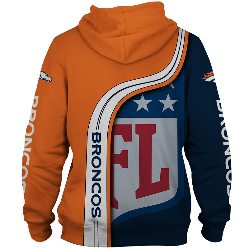 Denver Broncos 3D Printed Hooded Pocket Pullover Hoodie