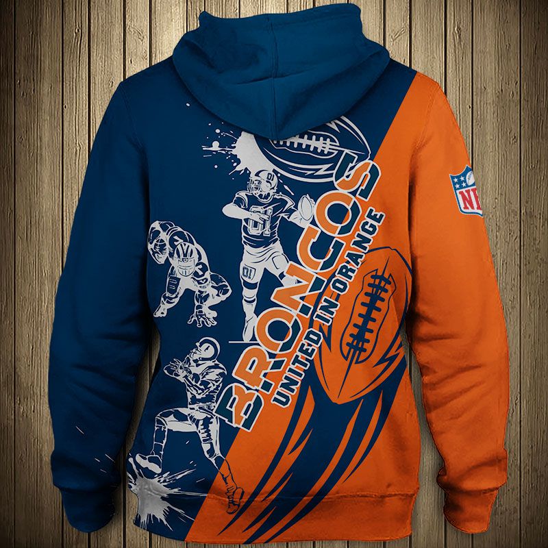 Denver Broncos Logo In Orange Military 3D Hoodie All Over Print - T-shirts  Low Price