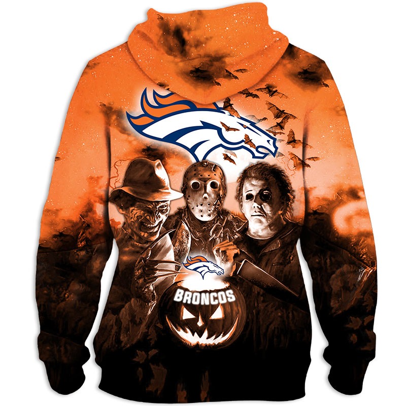 Denver Broncos Hoodie 3D Cartoon player cute Sweatshirt