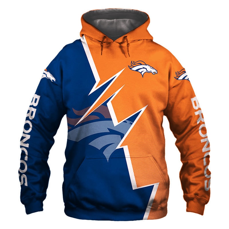 Denver Broncos Hoodie Zigzag graphic Sweatshirt gift for fans