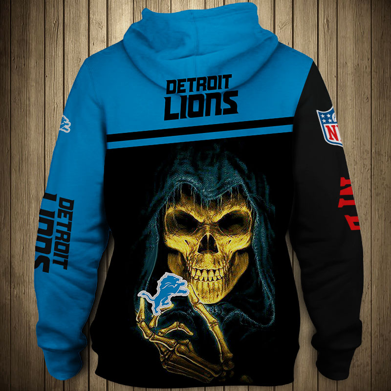 Custom Name Detroit Lions Death Fire 3D Hoodie, Long Sleeve, T