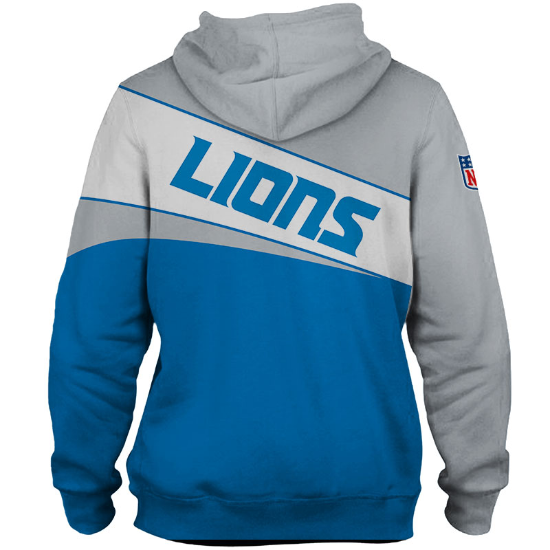 Detroit Lions Logo Football Skull 3D Hoodie Nfl 3D Unisex