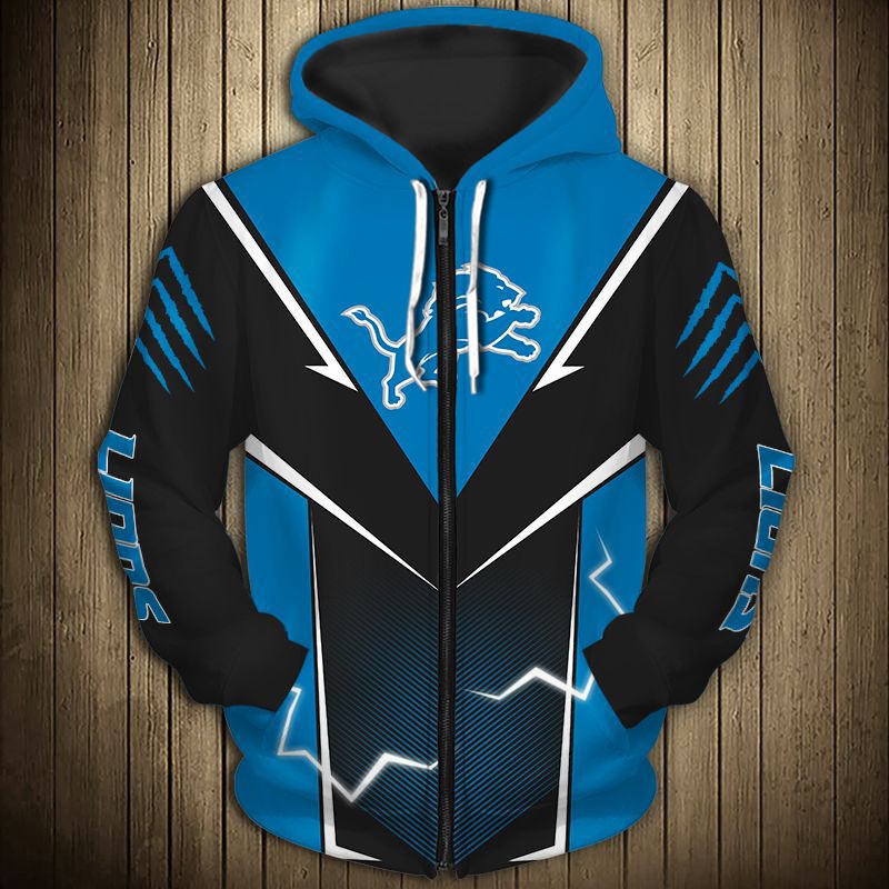 Detroit Lions Hoodie lightning graphic gift for men