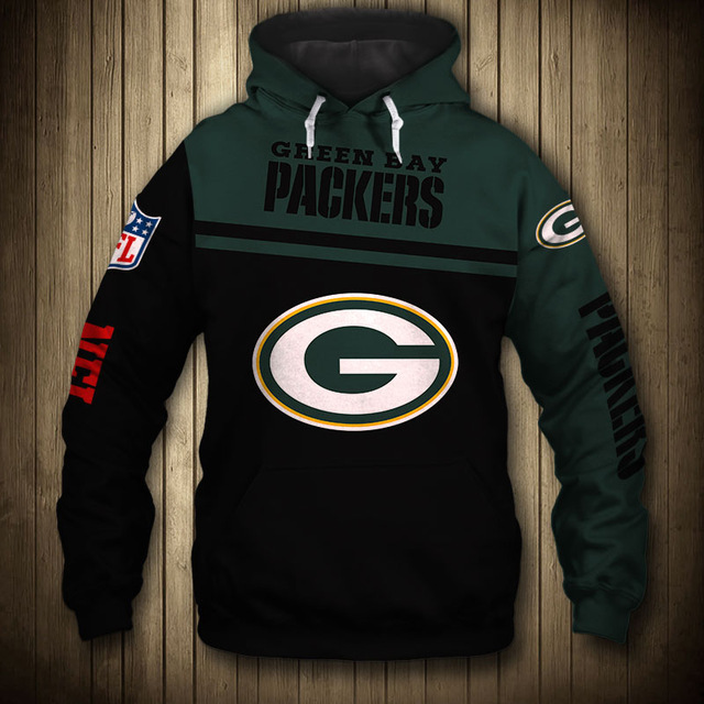 Green Bay Packers 3D Skull Zip Hoodie Pullover Sweatshirt for fans