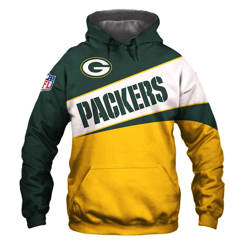 Green Bay Packers Hoodie 3D Long Sleeve Pullover new season