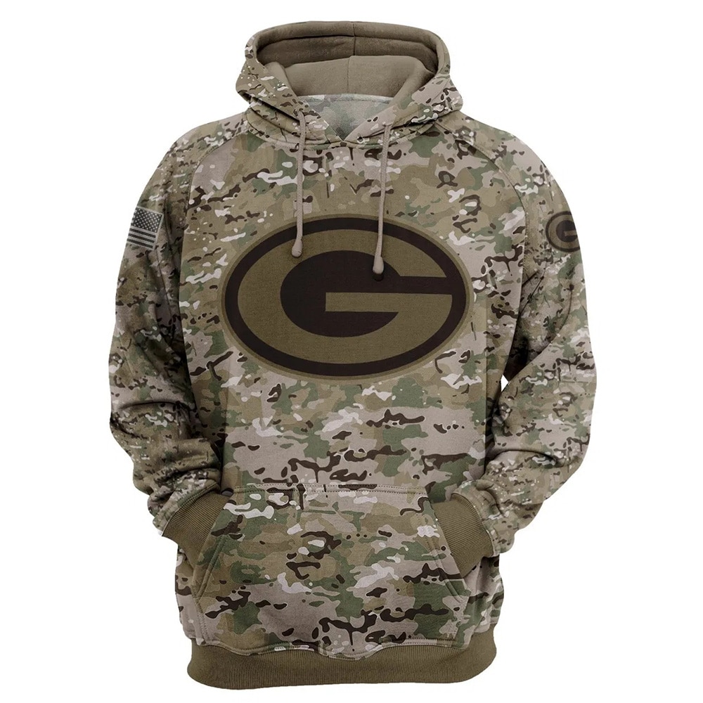 Green Bay Packers Hoodie Army graphic Sweatshirt Pullover gift for fans