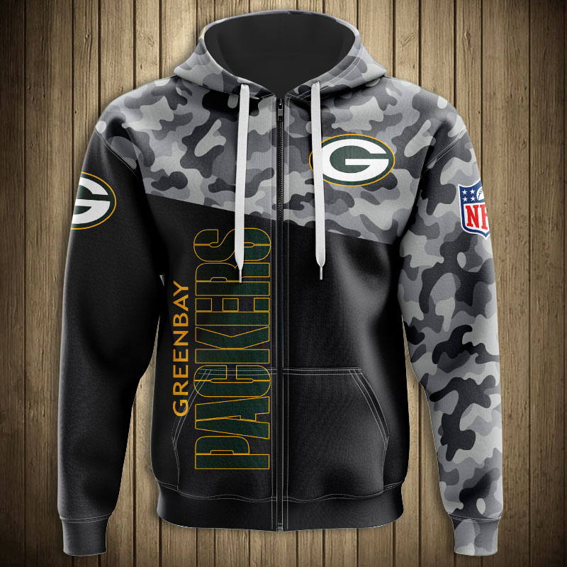 Green Bay Packers Military Hoodies 3D Sweatshirt Long Sleeve New Season
