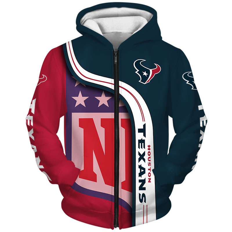 Houston Texans 3D Hoodie Pullover Sweatshirt NFL for fans