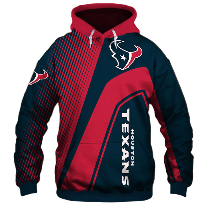 Houston Texans 3D Zip Hoodie cheap Sweatshirt Pullover NFL