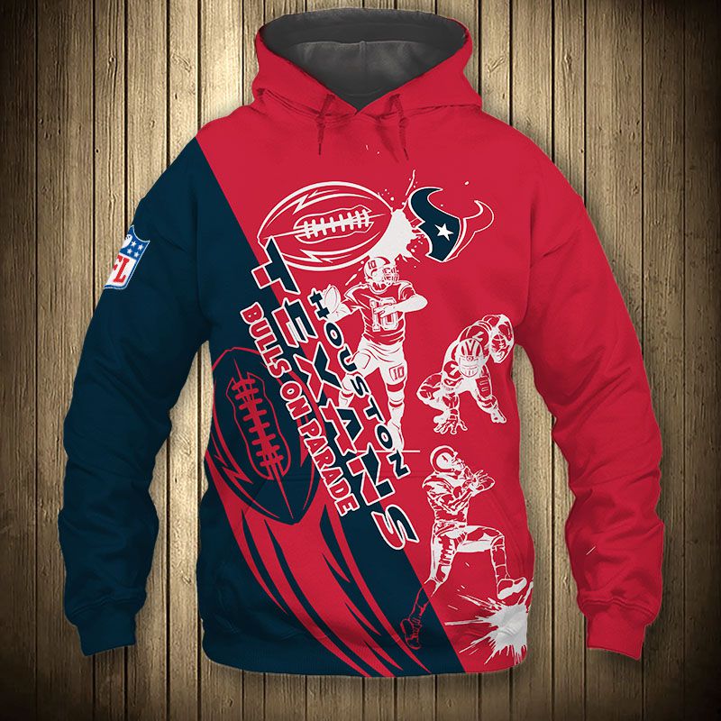 Houston Texans Hoodie 3D Cartoon player cute Sweatshirt