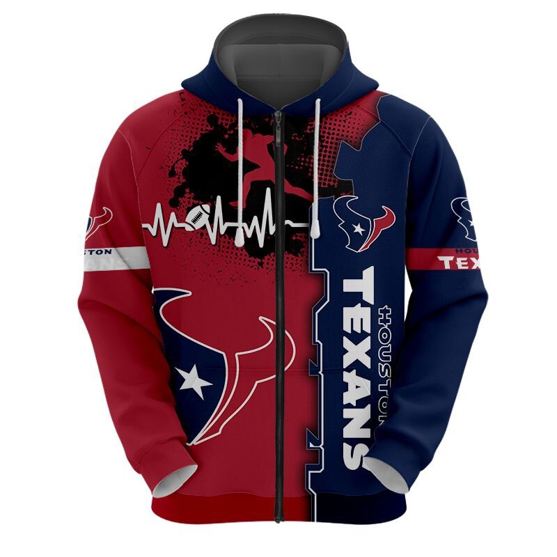 Men's Zubaz Gray Houston Texans Space Dye Quarter-Zip Jacket