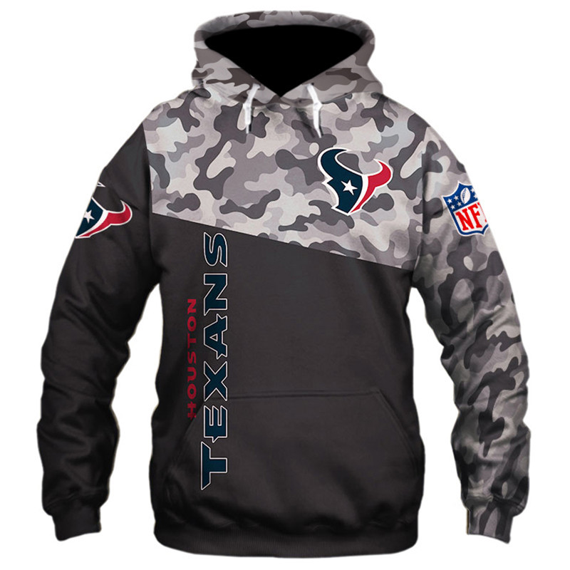 Houston Texans Military Hoodies 3D Sweatshirt Long Sleeve New Season