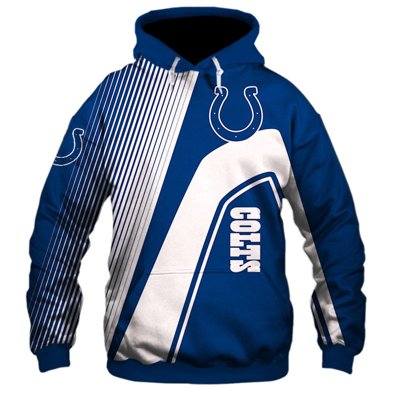 Indianapolis Colts 3D Zip Hoodie cheap Sweatshirt Pullover NFL