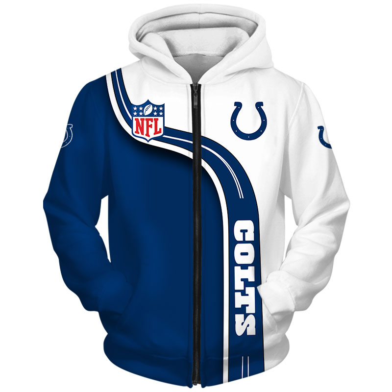 NFL Indianapolis Colts Blue Unisex Hoodie, Zip Hoodie 3D All Over