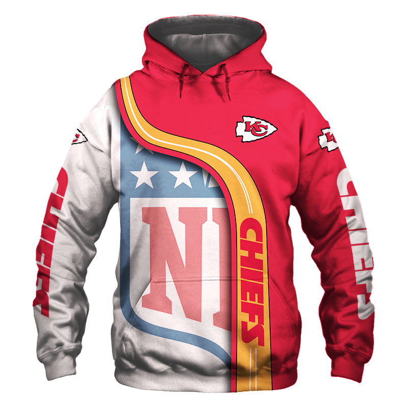 Kansas City Chiefs 3D Hoodie Pullover Sweatshirt NFL for fans