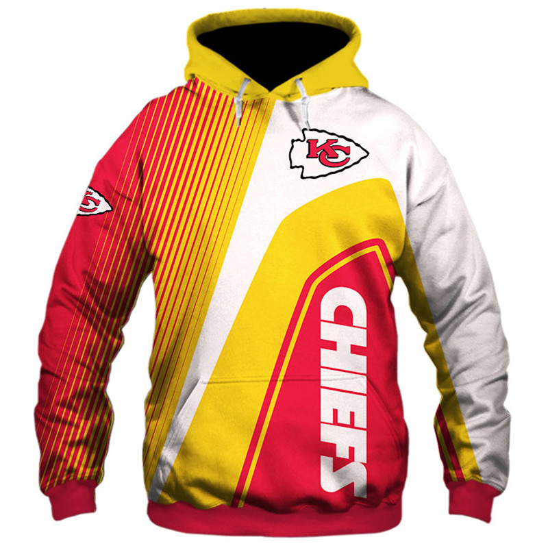 Kansas City Chiefs 3D Zip Hoodie cheap Sweatshirt Pullover NFL