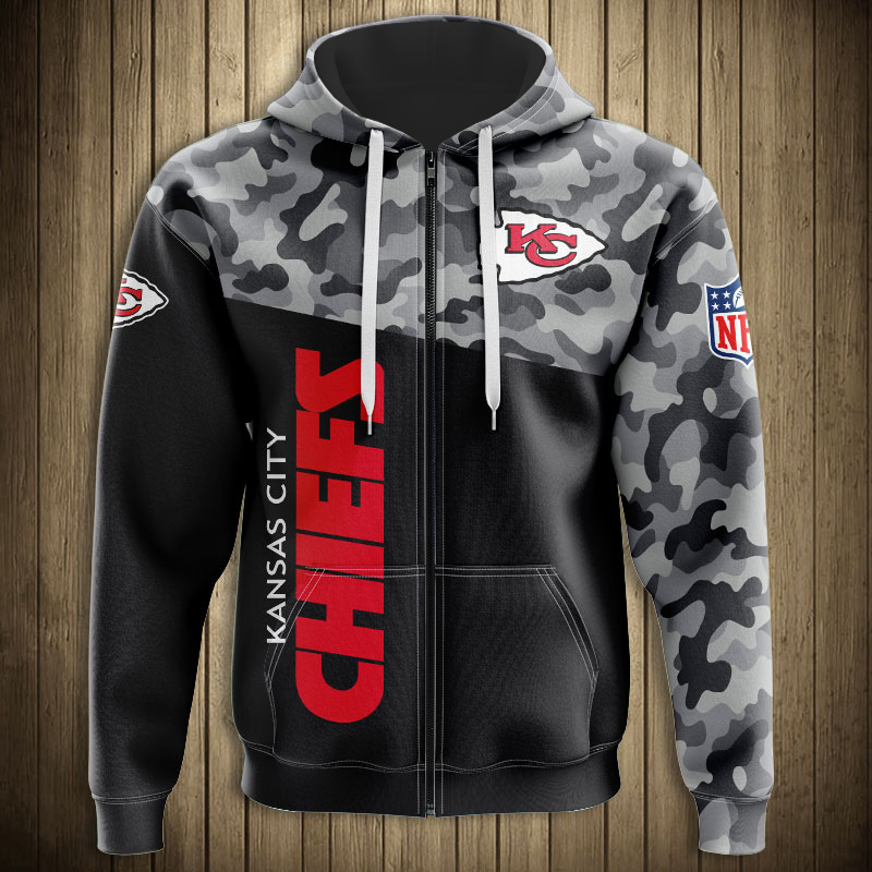 Kansas City Chiefs Military Hoodies 3D Sweatshirt Long Sleeve New Season