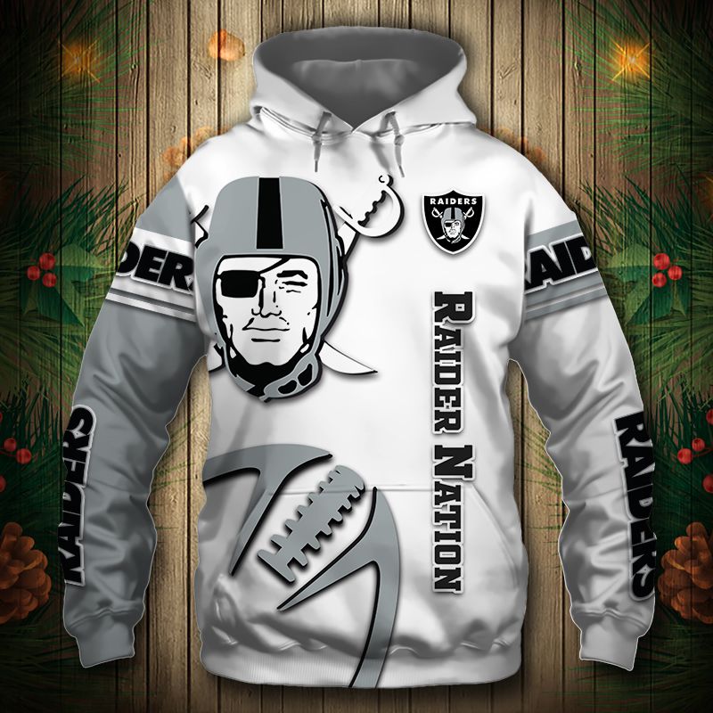 Las Vegas Raiders Hoodies Zip UP Pullover Sweatshirt Halloween Hooded  Jackets