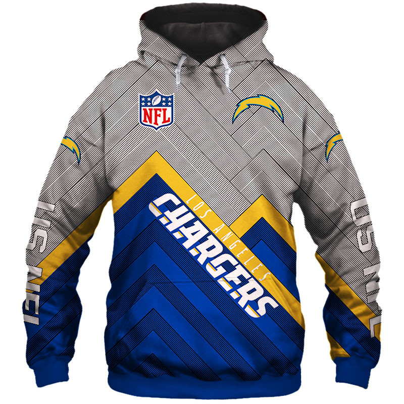 Los Angeles Chargers Hoodie 3D cheap Long Sweatshirt Pullover size S-5XL