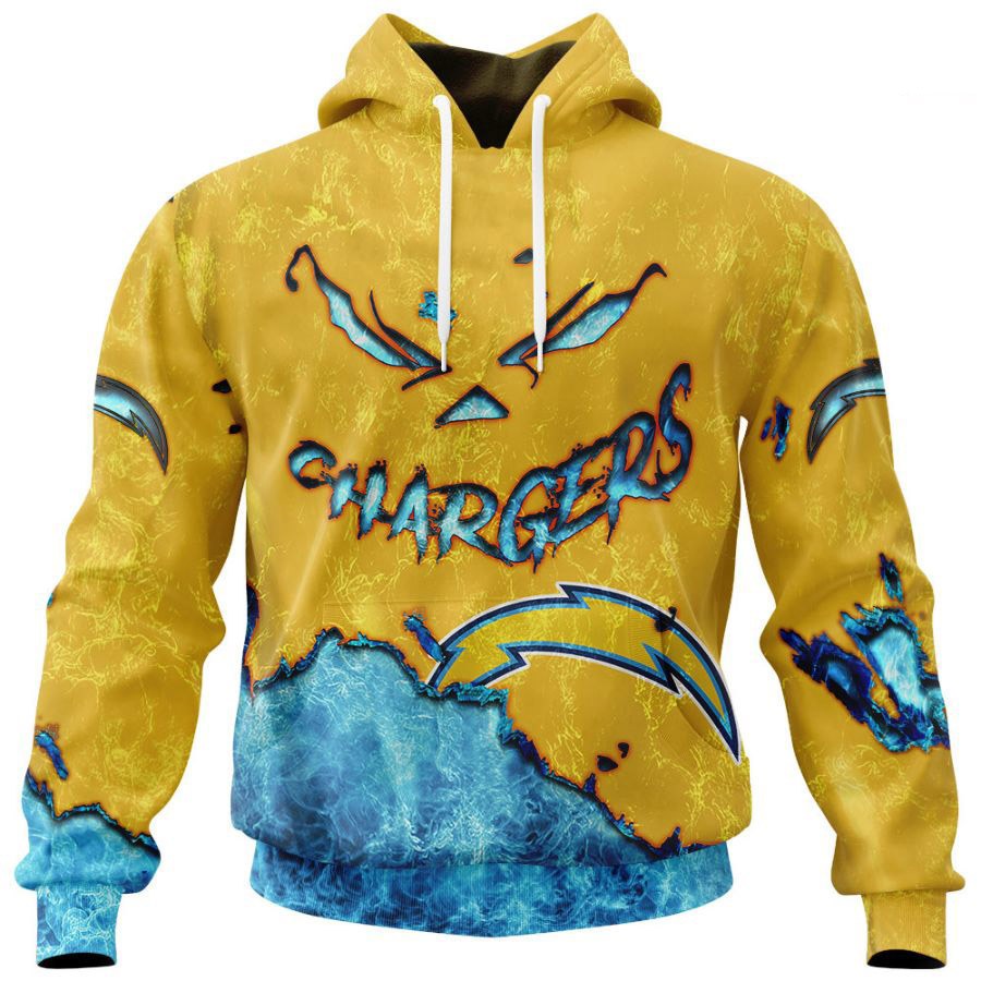 Los Angeles Chargers Hoodie 3D devil eyes gift for fans