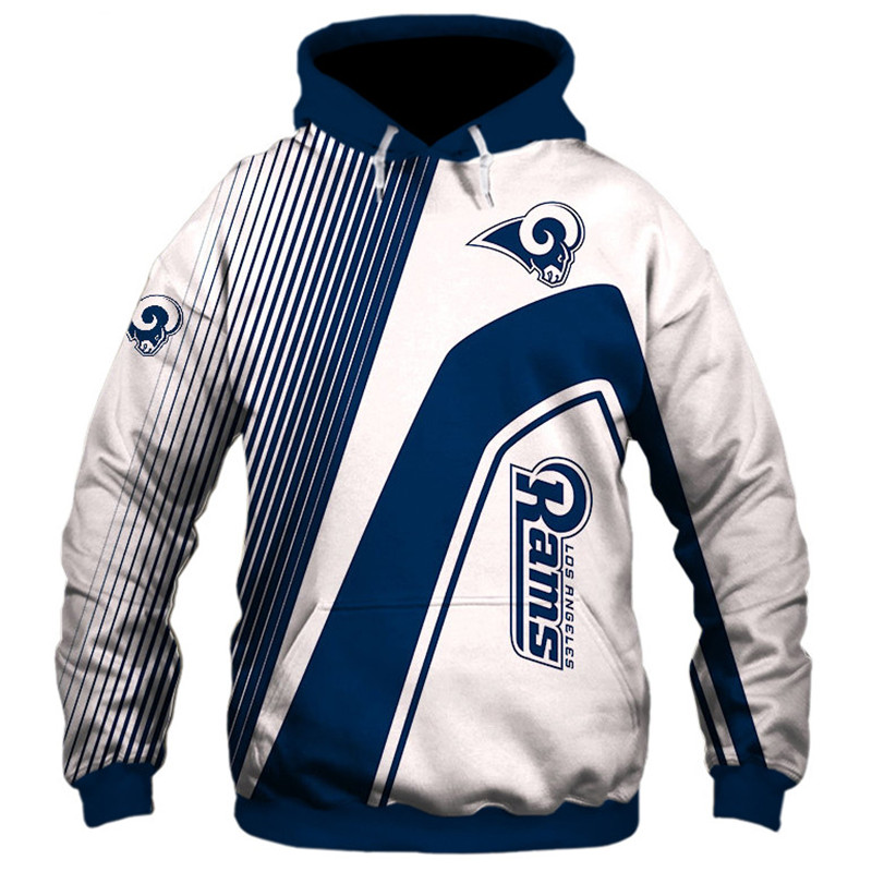 Los Angeles Rams 3D Zip Hoodie cheap Sweatshirt Pullover NFL