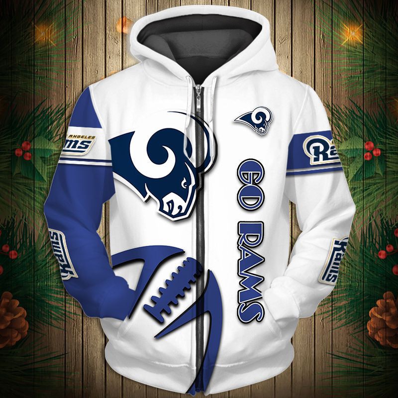 Los Angeles Rams Hoodie 3D Cheap Long Sweatshirt Pullover, Sizes S-5xl