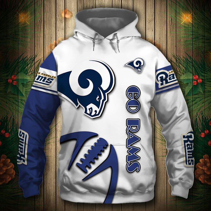 Los Angeles Rams 3D Zip Hoodie Cheap Shirt Pullover NFL