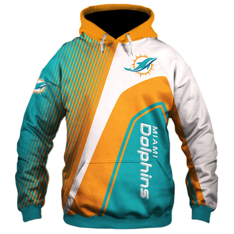 Miami Dolphins 3D Zip Hoodie cheap Sweatshirt Pullover NFL