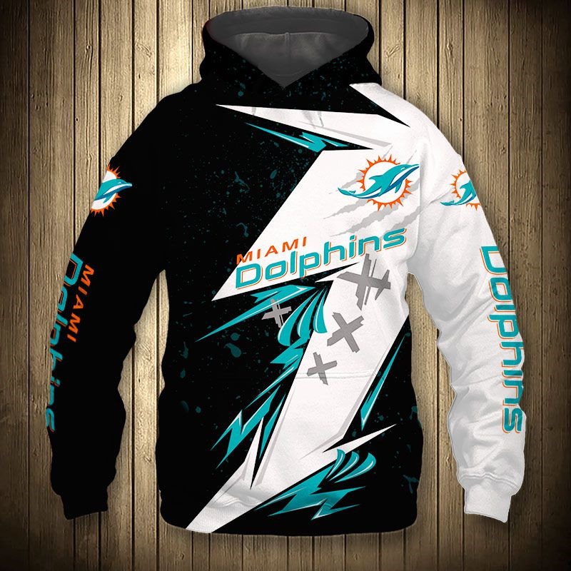 Miami Dolphins Hoodie Thunder graphic gift for men