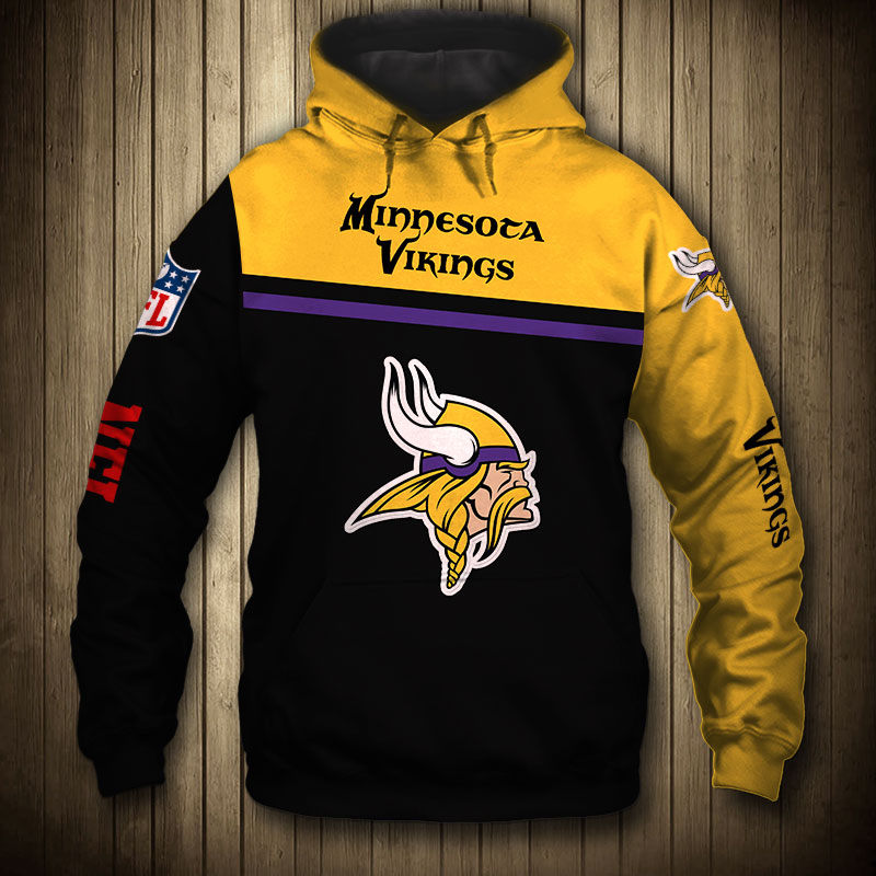 NFL Minnesota Vikings Skull Funny Violet Hoodie, Zip Hoodie 3D All Over  Print For Fans