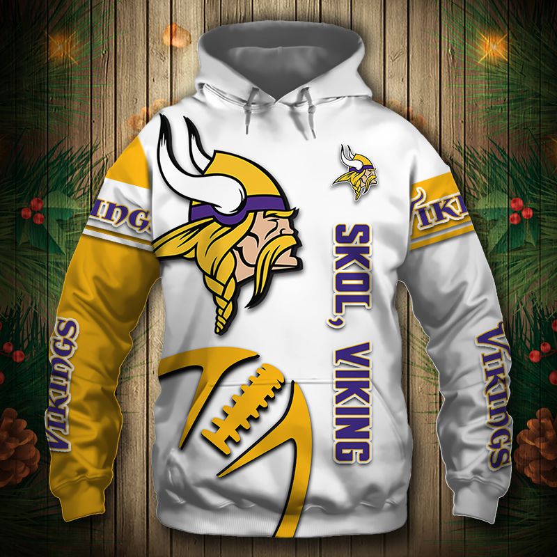 Minnesota Vikings Hoodie 3D Graphic balls cheap Sweatshirt Pullover