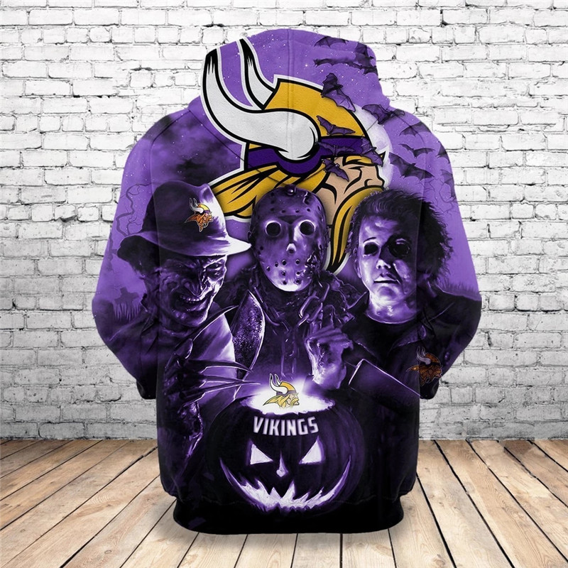 NFL Minnesota Vikings Girls' Fleece Hooded Sweatshirt - S