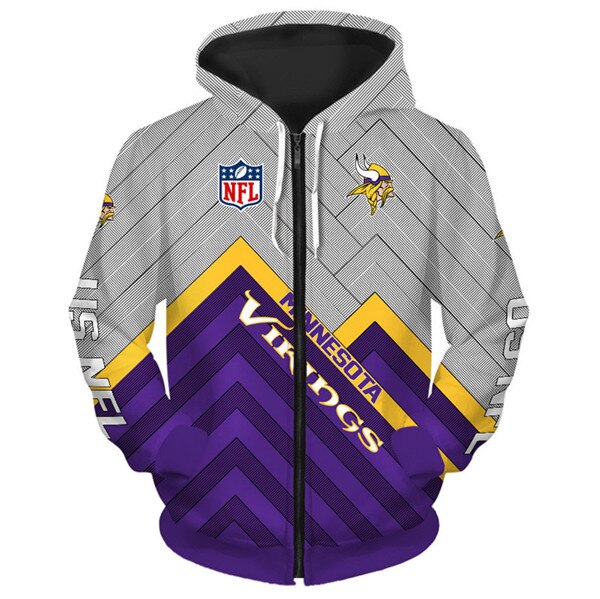 Minnesota Vikings Hoodie 3D cheap Long Sweatshirt Pullover size S-5XL