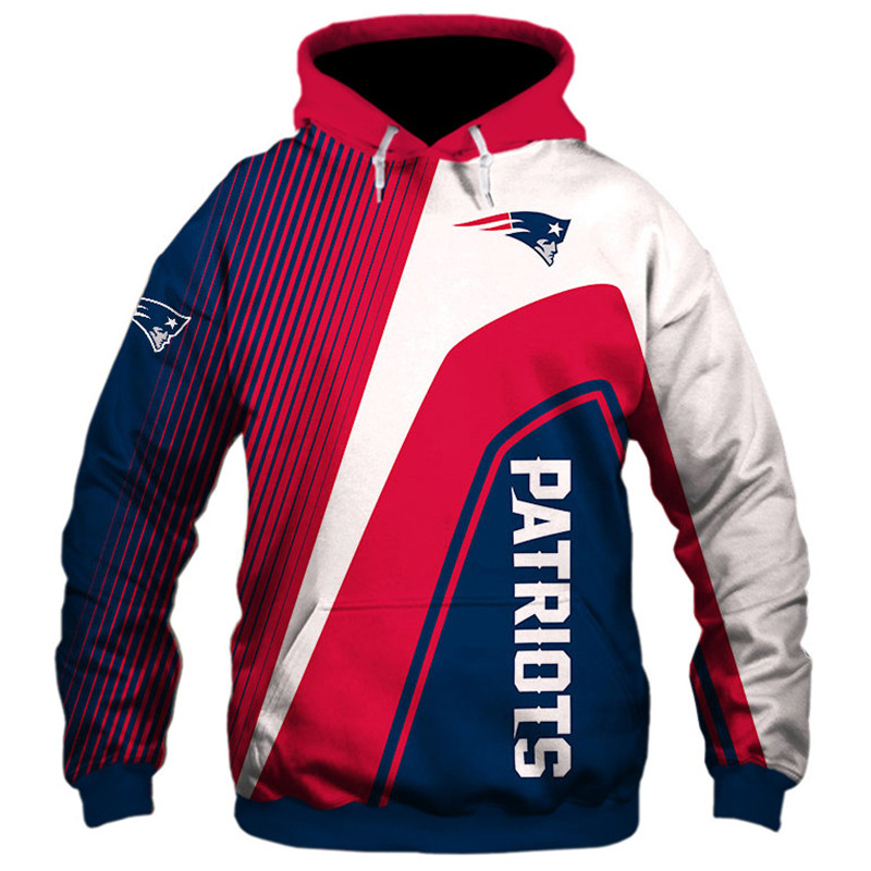 New England Patriots 3D Zip Hoodie cheap Sweatshirt Pullover NFL