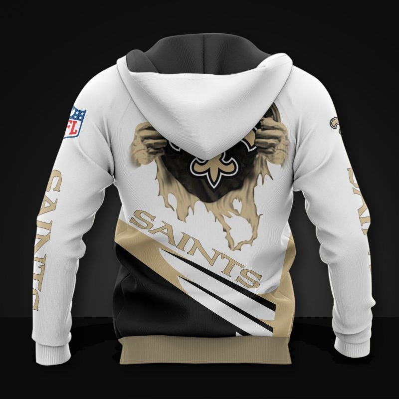 Cheapest NFL Hoodies 3D Men New Orleans Saints Hoodies