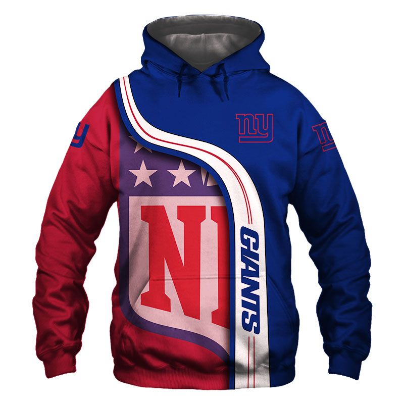 New York Giants 3D Hoodie Pullover Sweatshirt NFL for fans