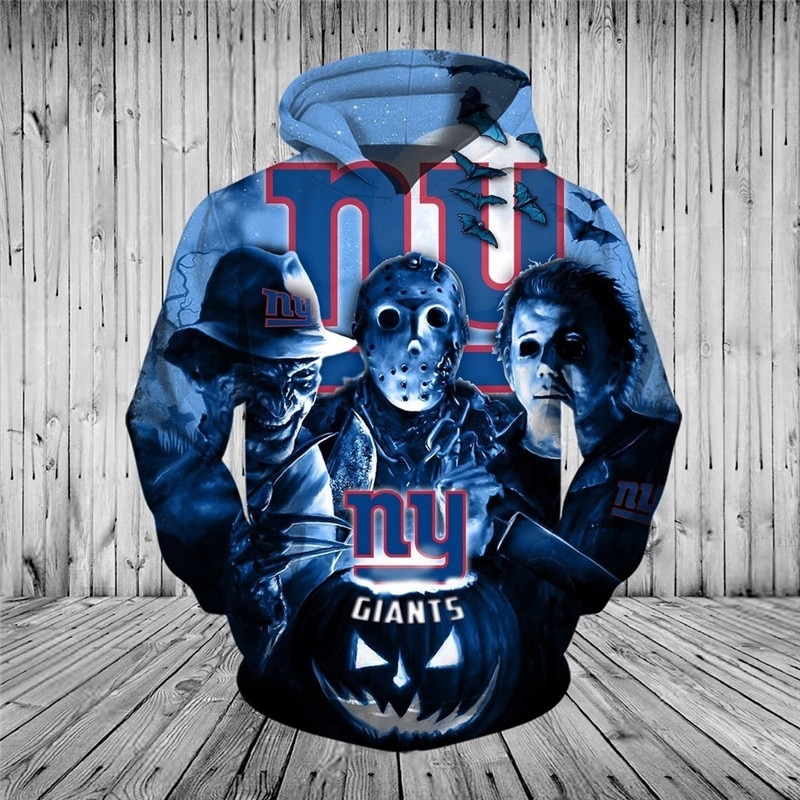 New York Giants hoodie 3D cheap Horror night Halloween Pullover NFL