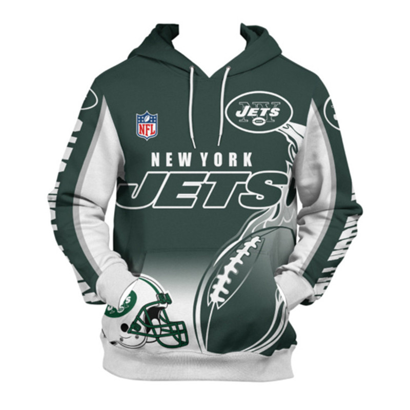 New York Jets 3D Hoodie Flame Balls graphic Gift For Mens - Banantees