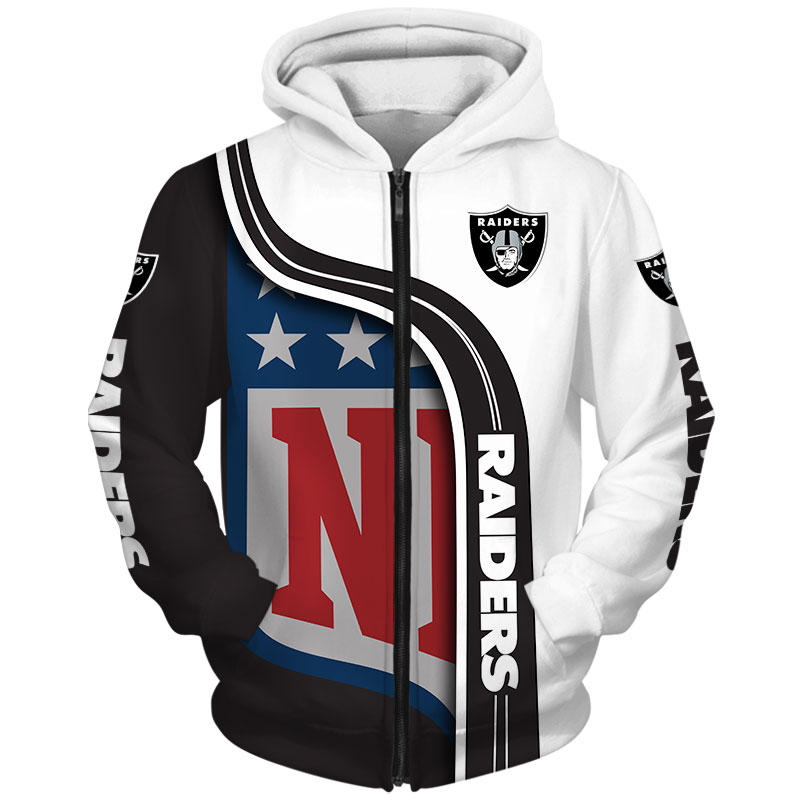 Oakland Raiders 3D Hoodie Pullover Sweatshirt NFL for fans