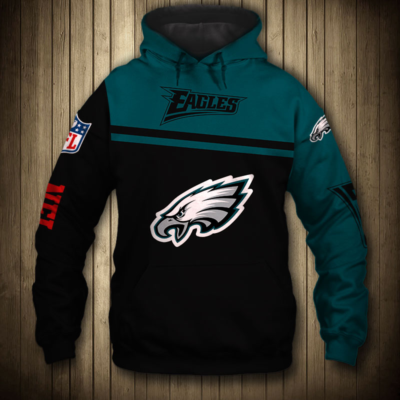 Philadelphia Eagles 3D Skull Zip Hoodie Pullover Sweatshirt for fans