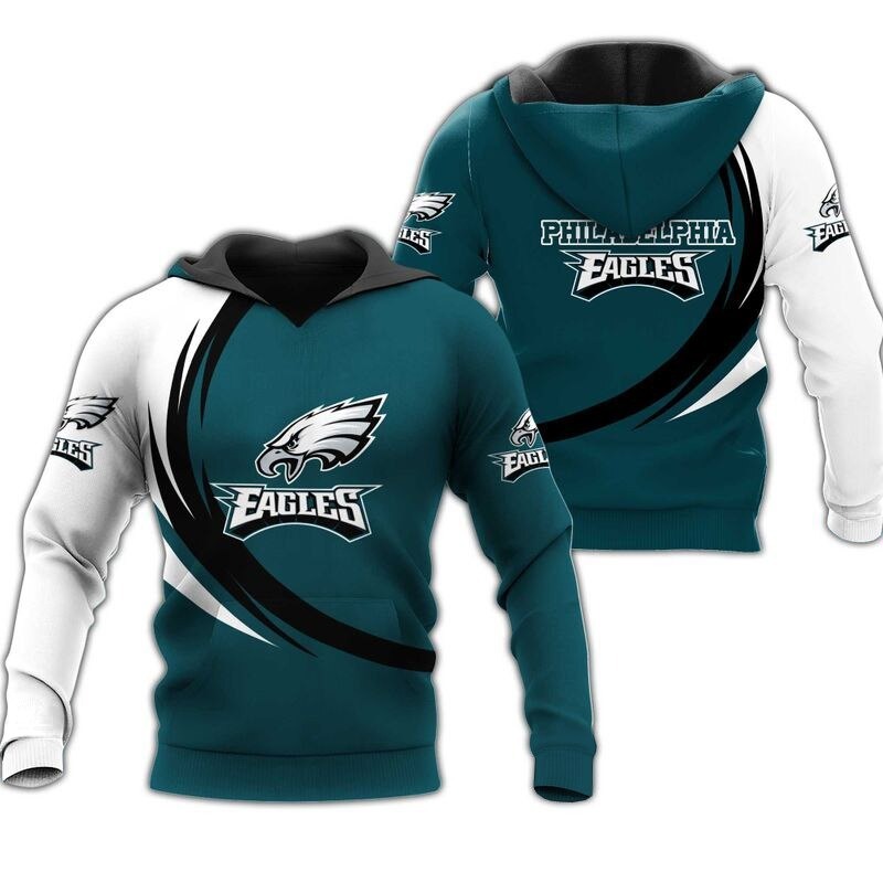 Philadelphia Eagles Hoodie curve graphic gift for men