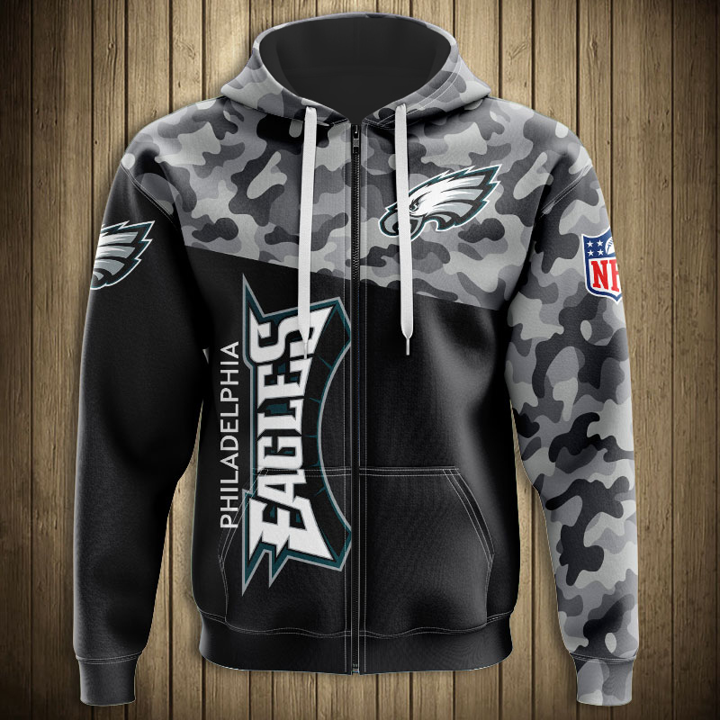 Philadelphia Eagles Military Hoodies 3D Sweatshirt Long Sleeve New Season