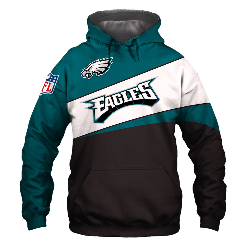 Philadelphia Eagles Zip Hoodie 3D Long Sleeve Pullover new season