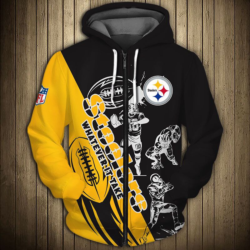 Pittsburgh Steelers Hoodie graphic heart ECG line