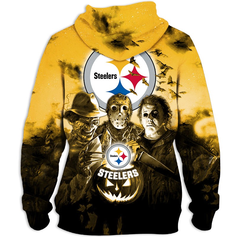 Steelers Army Hoodie 3D Custom Name Logo Pittsburgh Steelers Gift